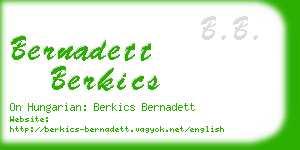 bernadett berkics business card